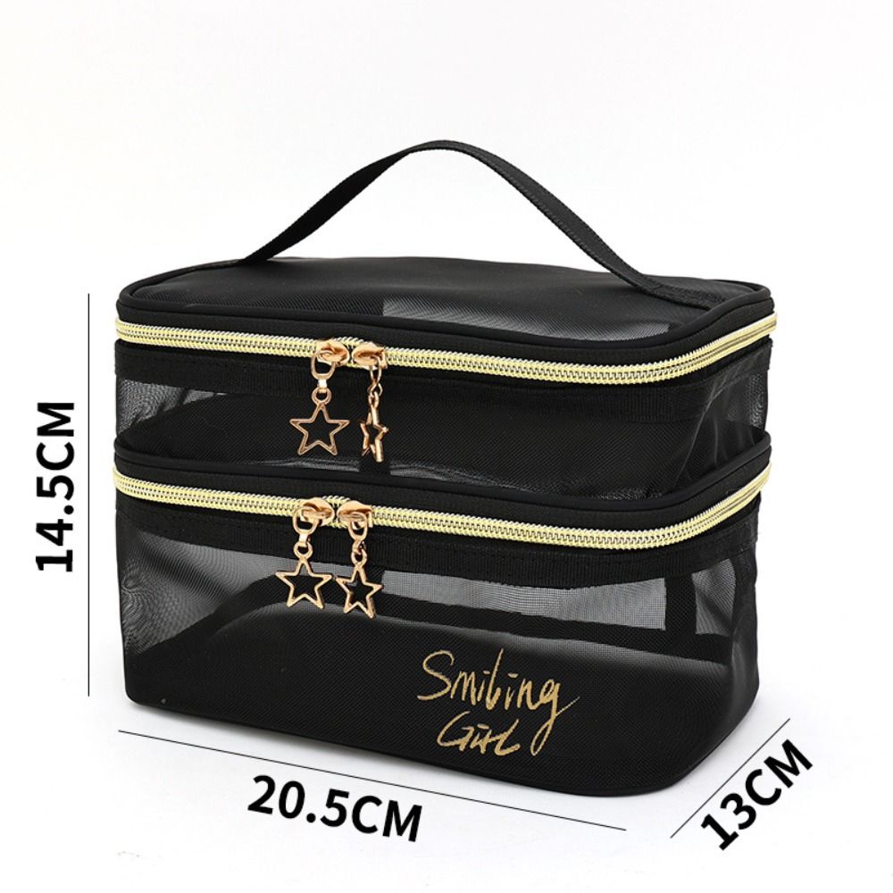 New Nylon Makeup Bag Double-la - đánh giá và giá Cosmetic Bags
