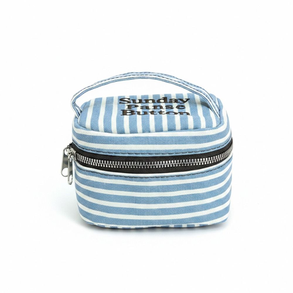 Portable Blue White Striped Sq - đánh giá và giá Cosmetic Bags