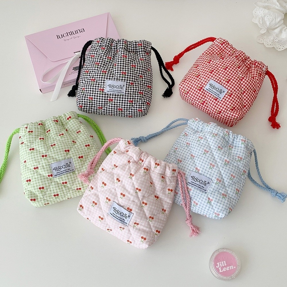 New Cherry Drawstring Pouch Mu - đánh giá và giá Cosmetic Bags