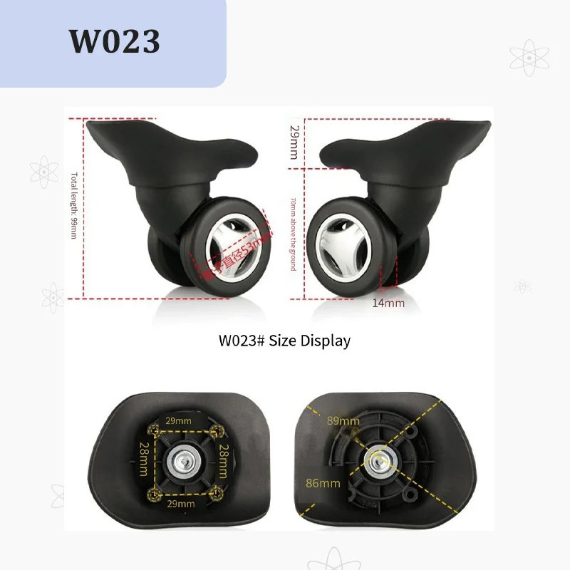 For W023 Luggage Wheel Repair  - đánh giá và giá Silent Replacement Luggage Wheels