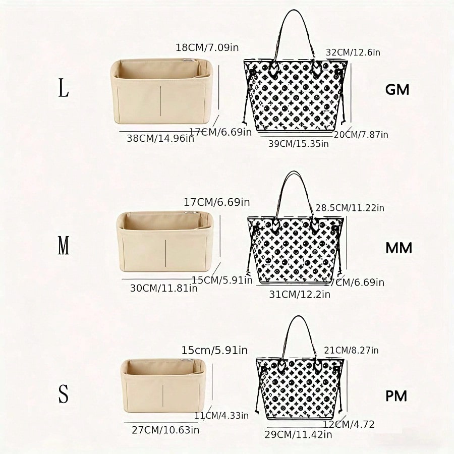 Felt Inset Bag Organizer, Mult - đánh giá và giá Cosmetic Bags