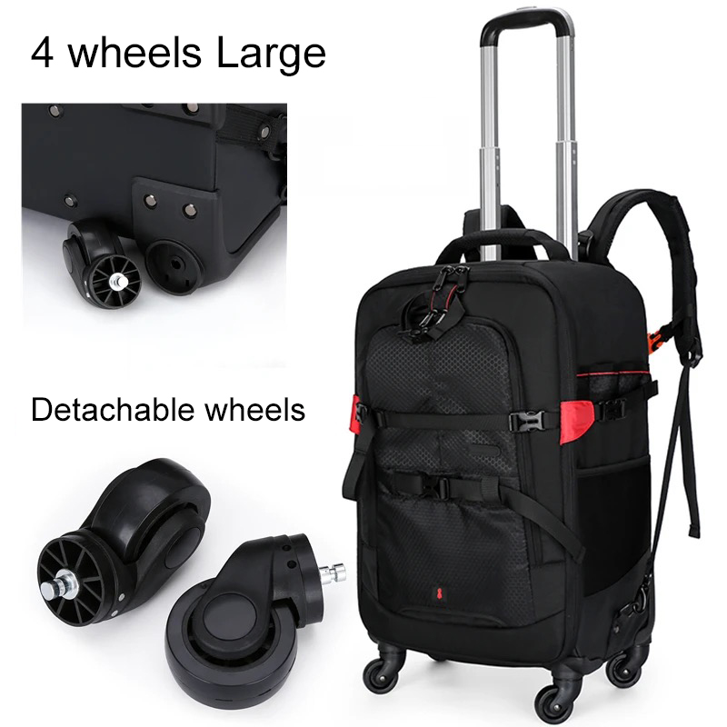 Trolley Photography Backpack P - đánh giá và giá Foldable Rolling Luggage Bag